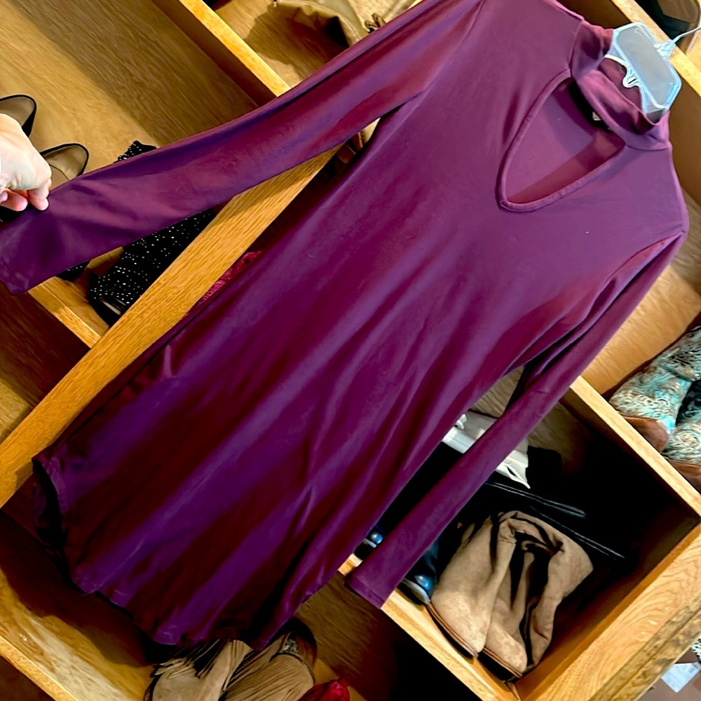 Long sleeve / high neck soft dress